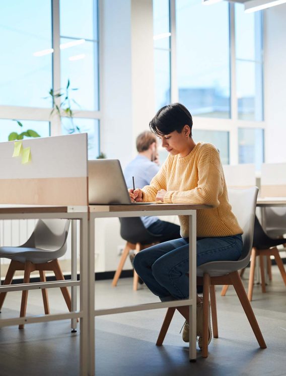 Lady in Birmingham coworking space